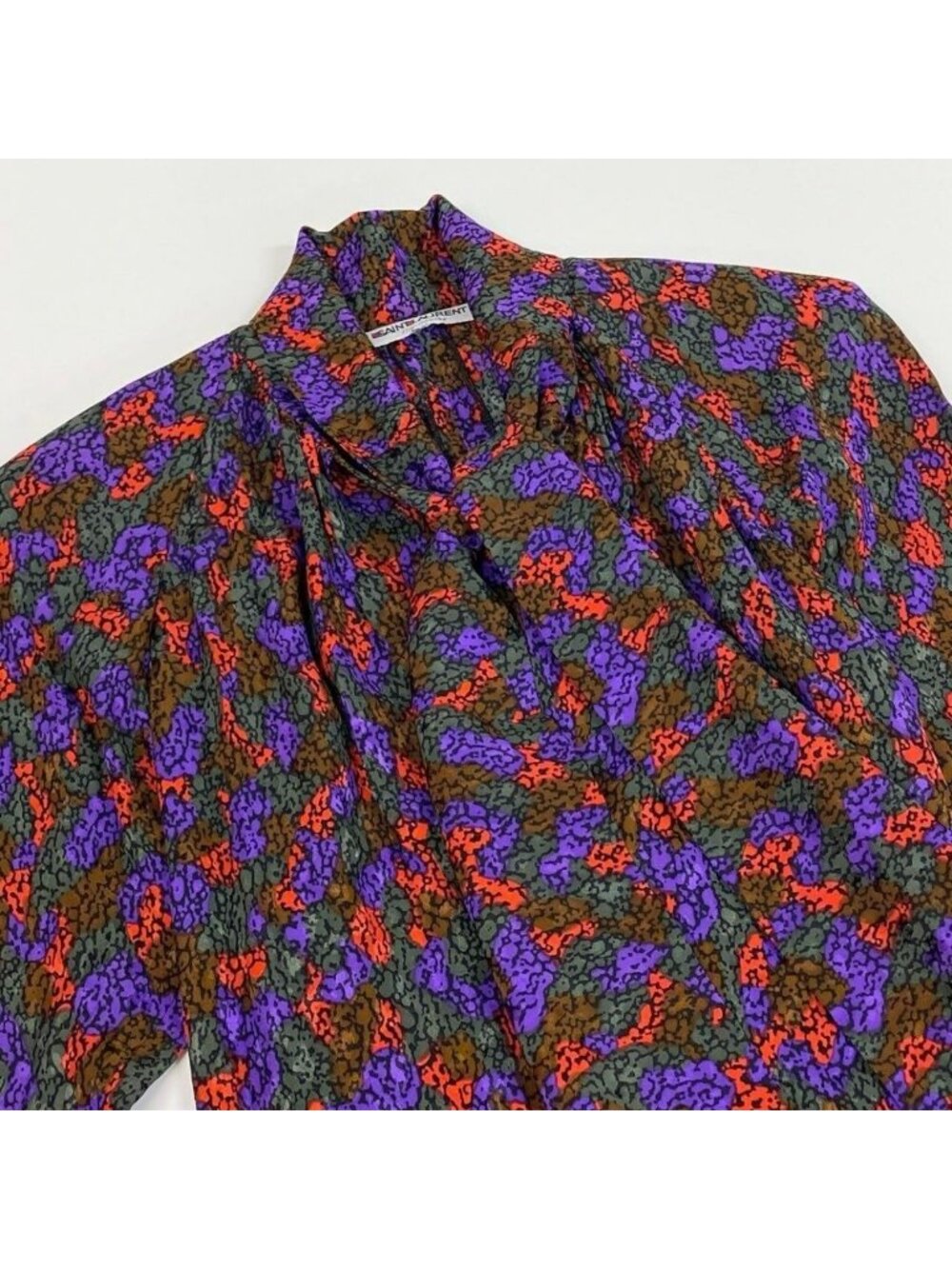 Saint Laurent Ribe Gauche Bowtie Dress Long - Picture 4 of 9